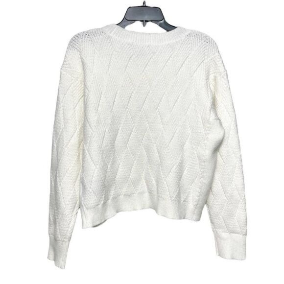 New Club Monaco Diamond Crew Neck  Sweater in Black Size XL - Picture 4 of 9